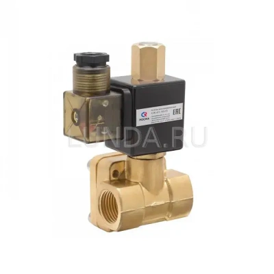 Клапан соленоидный с сервоприводом и катушкой, двухходовой, непрямого действия (нормально открытый), Росма В Краснокамске