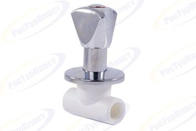 Вентиль PPR с хромированной удлиненной ручкой LUX, RTP (РосТурПласт) В Краснокамске