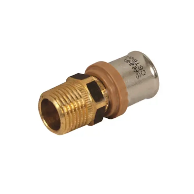 Переход-пресс с наружной резьбой латунный В Краснокамске